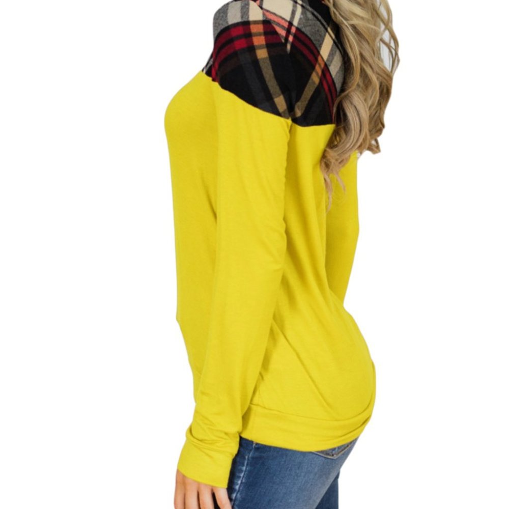 Yellow/Plaid long sleeve top - Picture 2 of 3
